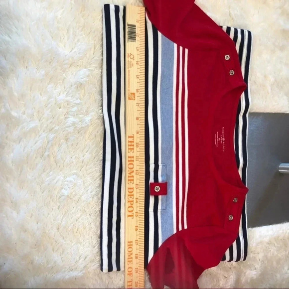 Karen Scott Short Sleeve Striped Top - Picture 4 of 5